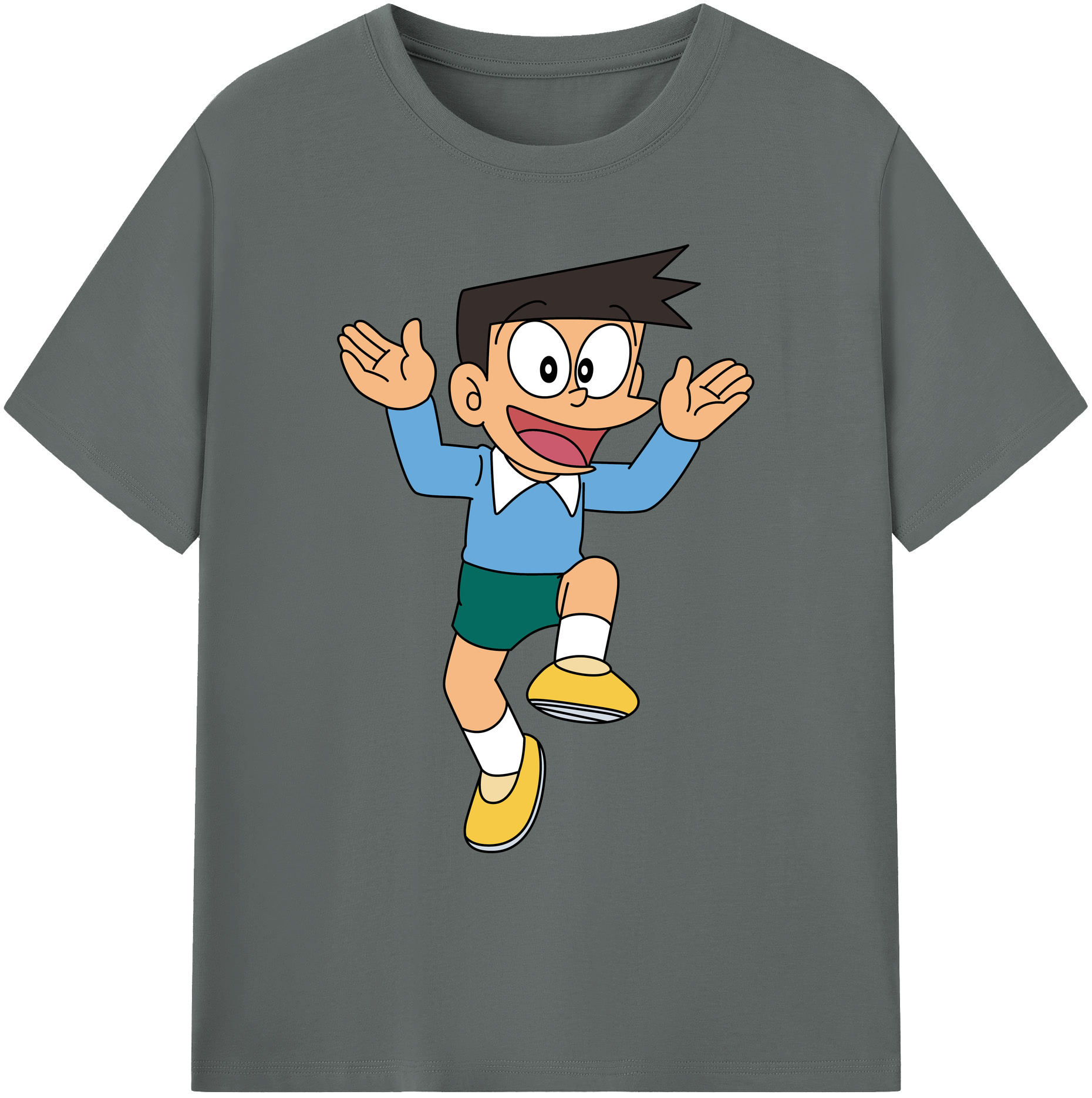 （画像用） ドラえもん 骨川 スネ夫 Doraemon Honekawa Suneo 綿100％ メンズ半袖Tシャツ｜肌触りやわらか＆通気性